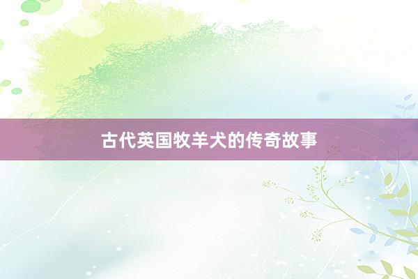 古代英国牧羊犬的传奇故事